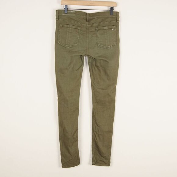 Rag & Bone Green Skinny Jeans with Stretch Fit - Picture 3 of 12